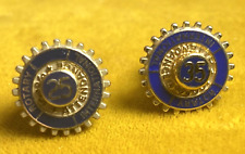 2 Vintage ROTARY INTERNATIONAL 10K Gold Filled Lapel Pins, 25 & 35 Years Service picture