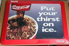 1992 Coca Cola Put Your Thirst On Ice Advertising Counter Mat 15x20 Nice Display picture