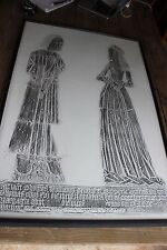 Vintage Grave Stone Rubbing of Medieval Thomas Wytham Sheriff Hutton picture