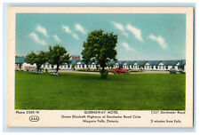 c1940's Queensway Motel, Dorchester Road Niagara Falls Ontario Canada Postcard picture