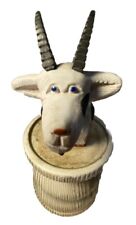 Vintage Billy Goat Artesania Rinconada Ceramic Horns Figurine Uruguay picture