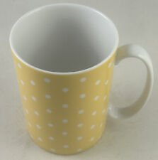 Kate Spade Lenox New York Larabee Dot Coffee Mug 4” Tall Yellow White 10oz NICE picture
