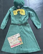 REDUCED Vintage 1948-55 Girl Scout INTERMEDIATE UNIFORM DRESS-HAT-1955 CALENDAR picture