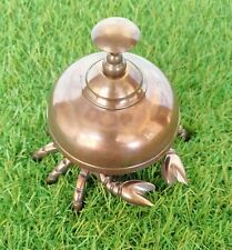 Vintage Antique Brass Crab Bell Hotel Counter Reception Bell Office Desk Bell picture