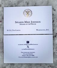 📢 SPEAKER MIKE JOHNSON OFFICIAL BUSINESS CARD SPEAKER OF THE HOUSE REPUBLICAN picture