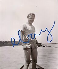 VTG 1940s Negatives Muscular Texas Man in Shorts Rowing Fishing Gay Interest picture