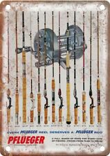 Vintage Pflueger Fishing Advertisment Reproduction Metal Sign FF37 picture