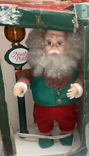 Vintage Animated￼ Rennoc  Santa North Light Pole With Box picture