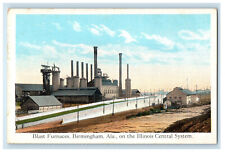 c1920s On The Illinois Central System, Blast Furnaces, Birmingham AL Postcard picture