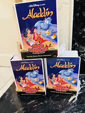 Disney’s  100th Anniversary “3” VHS Boxes / Figures From Aladdin picture