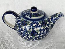 Polish Pottery - Teapot  - Boleslawiec - UNIKAT -NEW - Hand Painted picture