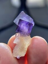 Rare  Exquisite multi-layer Phantom purple window cubic fluorite crystal,Anhui picture