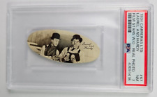 1934 Carreras Oval Film Stars W/O Real Photos #67 LAUREL & HARDY PSA 7 NM picture