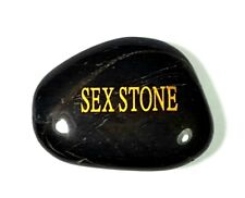 Pet Rock Stone Engraved Polished River Rock With Gold Inlay picture