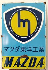Vintage MAZDA Sign - Porcelain Sign - Car Dealership Automobile Gas Pump Signs picture