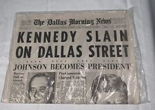 H5 PRESIDENT KENNEDY SLAIN ASSASSINATED OSWALD CHARGED W/MURDER DALLAS NEWSPAPER picture