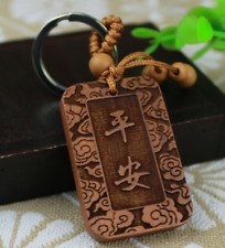 20pcs wood carving GuanyinBuddha Guan Yu keychain pendant picture
