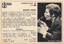 1970 TV AD~DOMINION DAY~JEAN PIERRE FERLAND~OTTAWA'S NATIONAL ARTS CENTER~CANADA picture