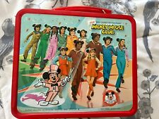 Vintage MICKEY MOUSE CLUB (RED RIM) Lunchbox & Thermos (1977) C-8.5/9.0 Minty picture