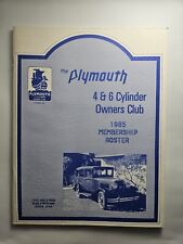 The Plymouth Owners Club 1985 Membership Roster picture