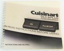 *VINTAGE* 1984 Cuisinart DLC-8Plus Instructions & Recipes Book picture