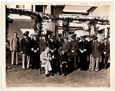 24 Jan 1943 US Navy photo of Churchill and FDR with their retinues at Casablanca picture