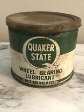 Vintage Quaker State Wheel Bearing Lubricant Can One Pound Gas Oil Advertising picture