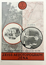 Vintage Print Ad Zeiss Aerotopograph WW2 Military Equipment Jena Germany 1936 picture