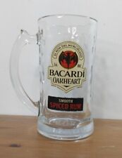 Bacardi Oakheart Rum Stein  Mug Beer Heavy Glass Drinking Stein Spiced Rum 12oz. picture