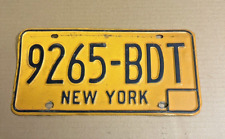 Vintage 1970s New York State NY License Plate Tag 9265-BDT EXPIRED picture