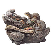 Cascading Sea Otters LED Illuminated Home Garden Water Feature Fountain picture
