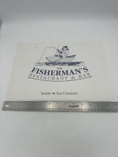 placemat paper paper ~The Fisherman's Restaurant & Bar ~Seattle San Clemente Vtg picture
