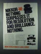 1981 Nikon Nikkor-W Lenses Ad - Nothing Surpasses It picture