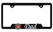 3D MARINES DAD BLACK METAL LICENSE PLATE FRAME USA MADE picture