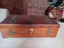 Vintage Pilliod Wooden Art Box 1950/1960  Made of Wood ,Brass & Cooper Accents.  picture