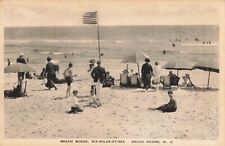 Beach Scene Six-Miles-at-Sea Beach Haven New Jersey NJ 1927 Postcard picture
