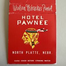 Vintage 1960s Hotel Pawnee North Platte Nebraska Matchbook Cover picture