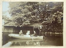 France Boat Carriage Fashion c1895 Two Photos Amateur Vintage Citrate picture