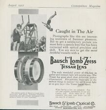 1912 Bausch Lomb Zeiss Tessar Lens Diver Flip Diving Platform Vtg Print Ad CO4 picture