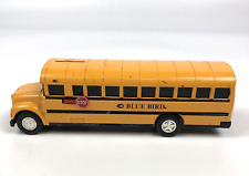 VTG ERTL Dyersville Iowa Blue Bird Yellow School Bus Mechanical Bank NO KEY 7.5