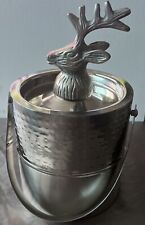 Vintage Antique Stag Head Ice Champagne Bucket with Handle Man Cave, Party picture