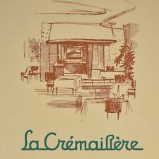 Vintage 1982 La Cremaisere Restaurant Menu Central Hotel Nantes France picture