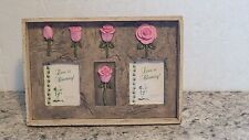 Decorative 3D Pink Rose Double Photo Frame 8.25 X 5.5 picture