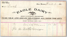 Eagle Dairy Butte, MT Rodny & Swanson Pure Milk Cream1902 Billhead picture