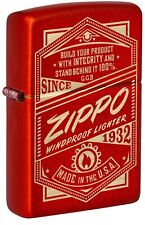 Zippo It Works Design Metallic Red Pocket Lighter 48620-103777 picture