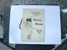 Victory Dinner Menu Aviation Ordnance Section 1918 Wash DC picture