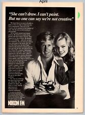 Nikon FM 35mm Camera Promo Vintage 1978 Full Page Print Ad picture
