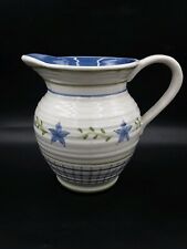 COUNTRY LIVING DRY GOODS BLUE CHECK/FLOWER PITCHER ENESCO/COUNTRY LIVING 7