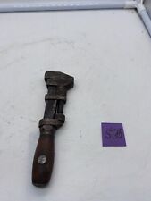 Vintage P.S. & W. Co Adjustable Wrench with Wood Handle. Condition Is Good. picture