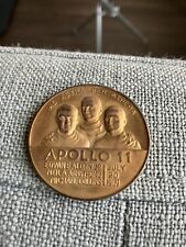 1969 NASA Apollo 11 First Moon Walk Landing Bronze Space Coin Token picture